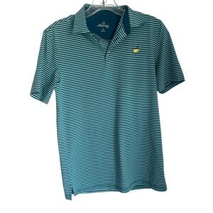 Masters Golf Short Sleeve Striped Polo Shirt Kids Boys size Large